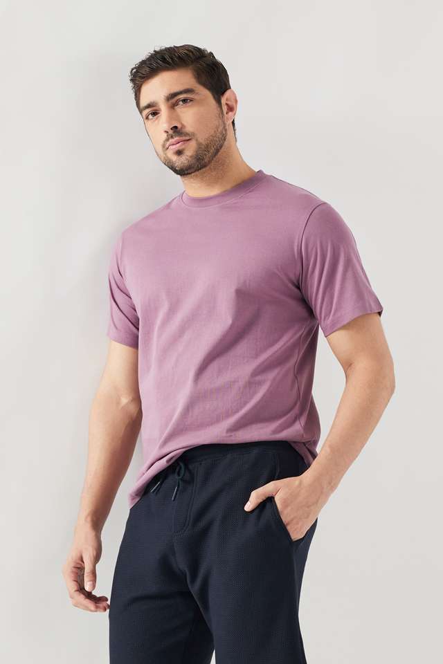 Solid-Cotton-Round-Neck-Men-s-T-Shirt