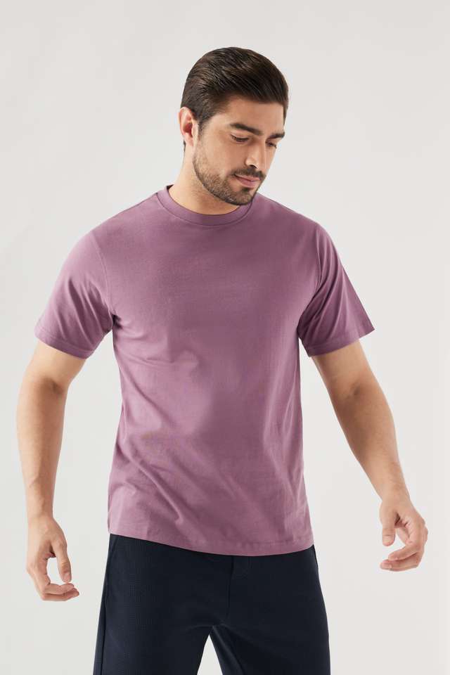Solid-Cotton-Round-Neck-Men-s-T-Shirt