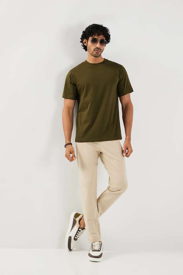 Solid-Cotton-Round-Neck-Men-s-T-Shirt