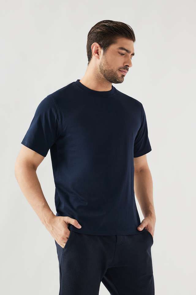 Solid-Cotton-Round-Neck-Men-s-T-Shirt