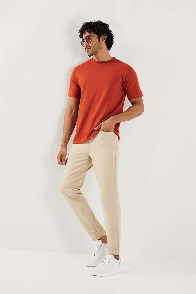 Solid-Cotton-Relaxed-Fit-Men-T-Shirt