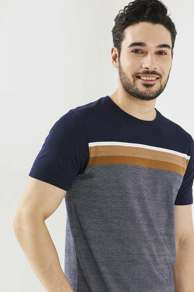 Stripes-Cotton-Regular-Fit-Men-T-Shirt