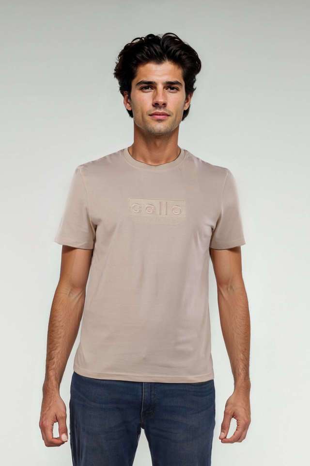 Solid-Cotton-Regular-Fit-Men-T-Shirt