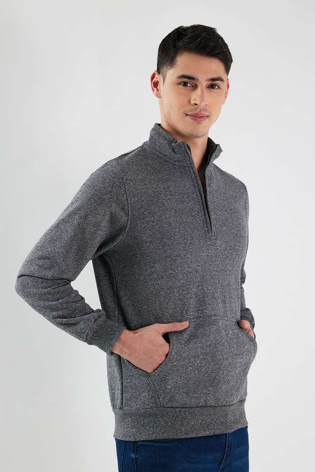 Solid-Blended-Fabric-Regular-Fit-Men-Sweatshirt
