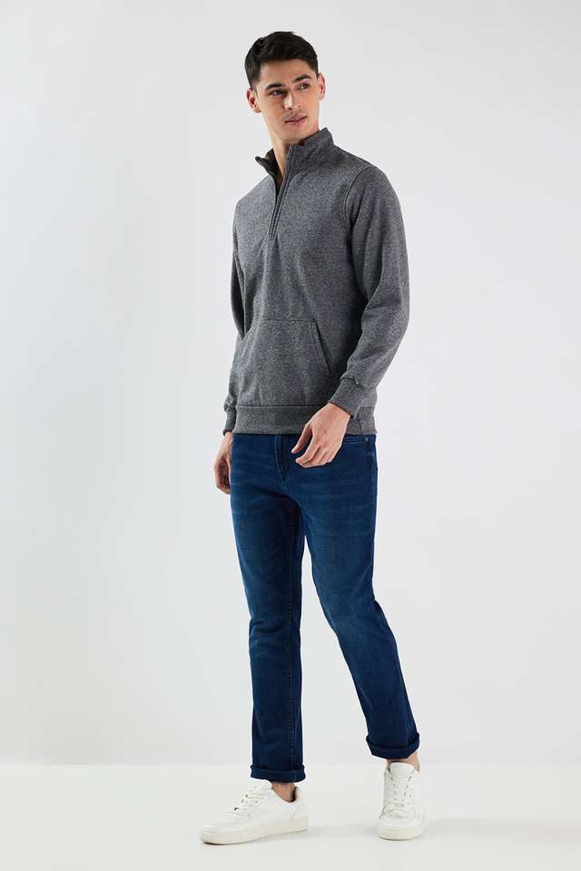 Solid-Blended-Fabric-Regular-Fit-Men-Sweatshirt