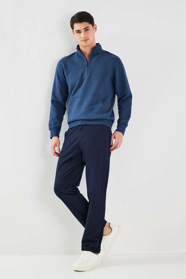 Solid-Blended-Fabric-Regular-Fit-Men-s-T-Shirt