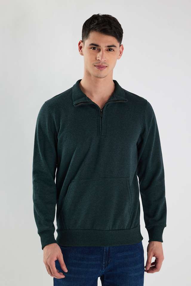 Solid-Blended-Fabric-Regular-Fit-Men-Sweatshirt