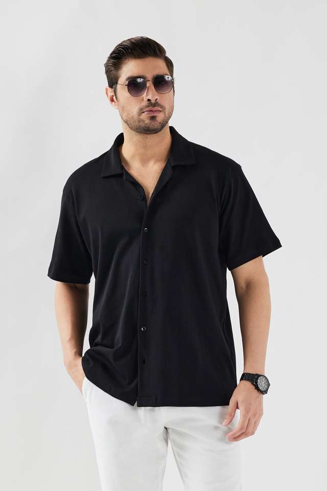 Solid-Cotton-Regular-Fit-Men-s-Casual-Wear-Shirt
