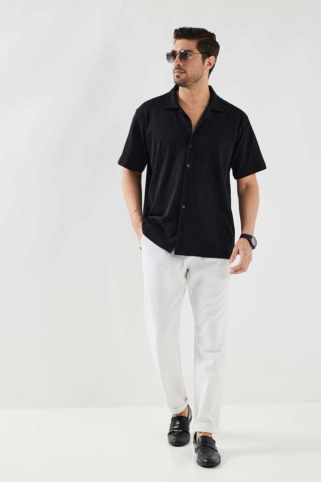 Solid-Cotton-Regular-Fit-Men-s-Casual-Wear-Shirt