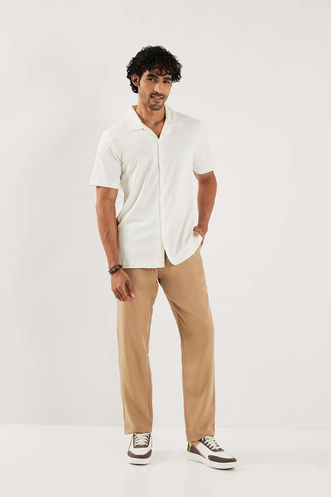 Solid-Cotton-Regular-Fit-Men-s-Casual-Wear-Shirt