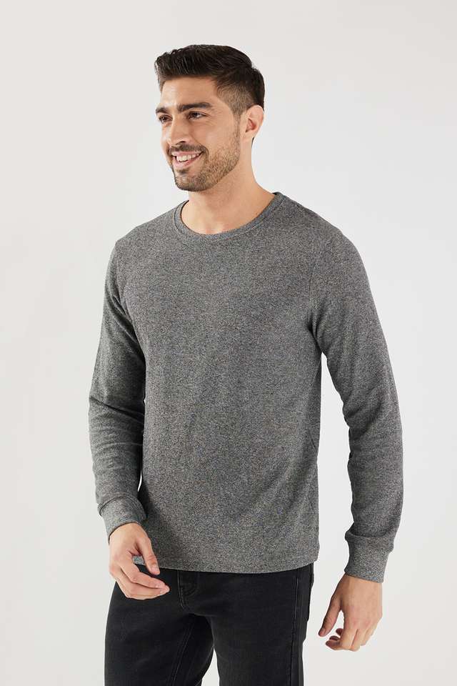 Solid-Blended-Fabric-Round-Neck-Men-s-T-Shirt