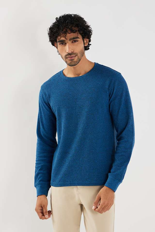 Solid-Blended-Fabric-Round-Neck-Men-s-T-Shirt