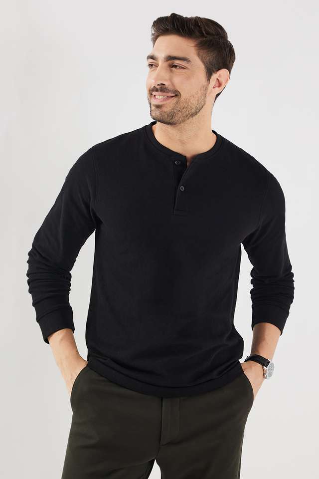 Solid-Blended-Fabric-Round-Neck-Men-s-T-Shirt