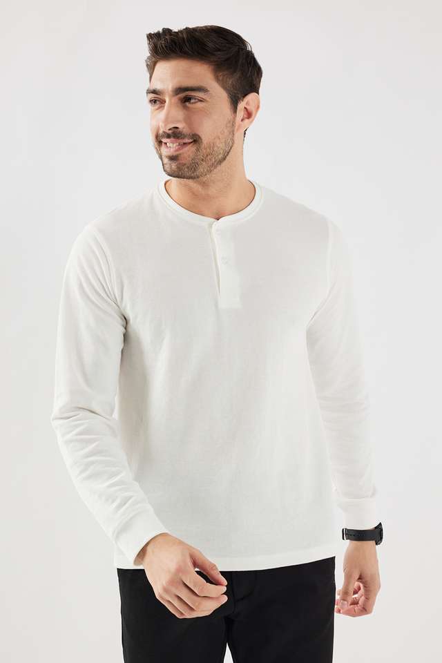 Solid-Blended-Fabric-Regular-Fit-Men-T-Shirt