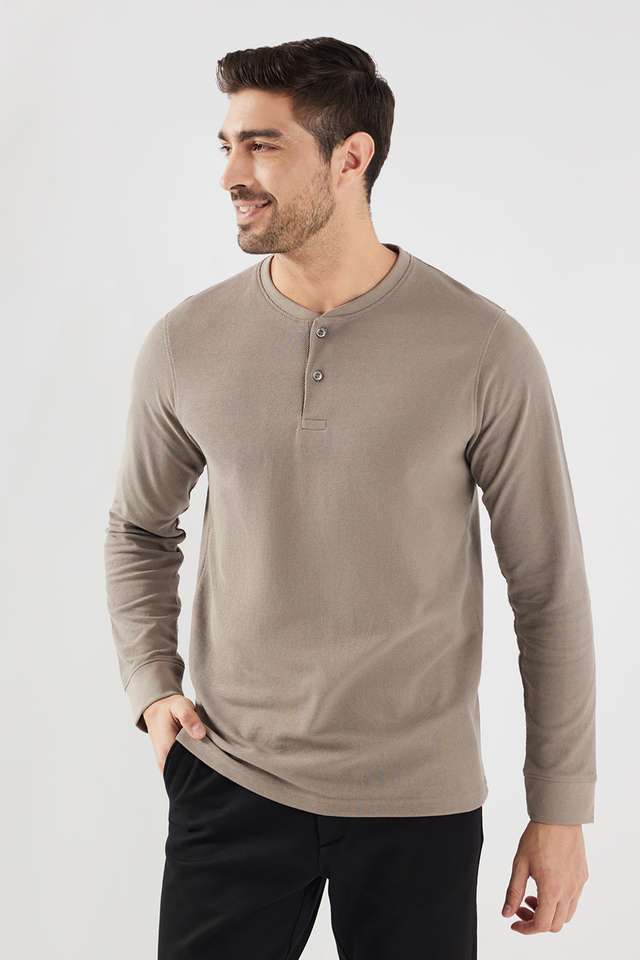 Solid-Blended-Fabric-Round-Neck-Men-s-T-Shirt