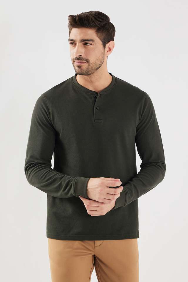Solid-Blended-Fabric-Round-Neck-Men-s-T-Shirt