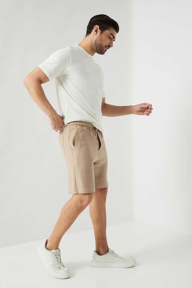 Solid-Blended-Fabric-Men-s-Shorts