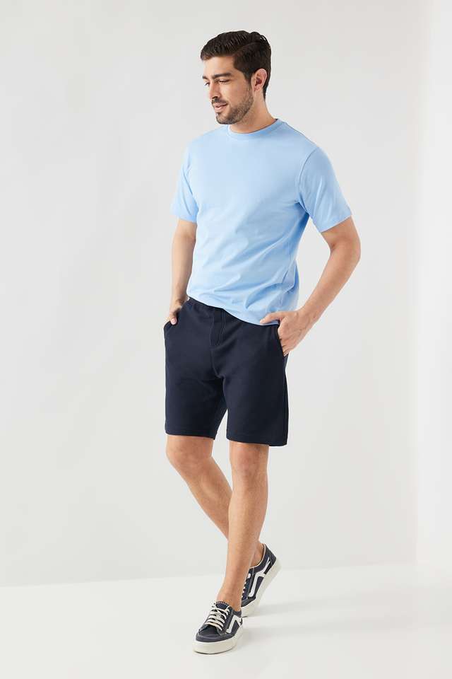 Solid-Blended-Fabric-Men-s-Shorts