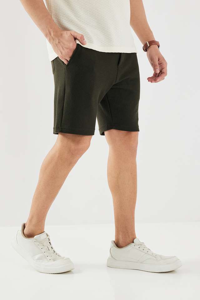 Solid-Blended-Fabric-Men-s-Shorts