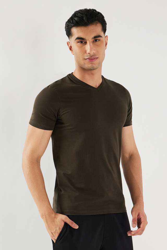 Solid-Lycra-Slim-Fit-Men-s-T-Shirt