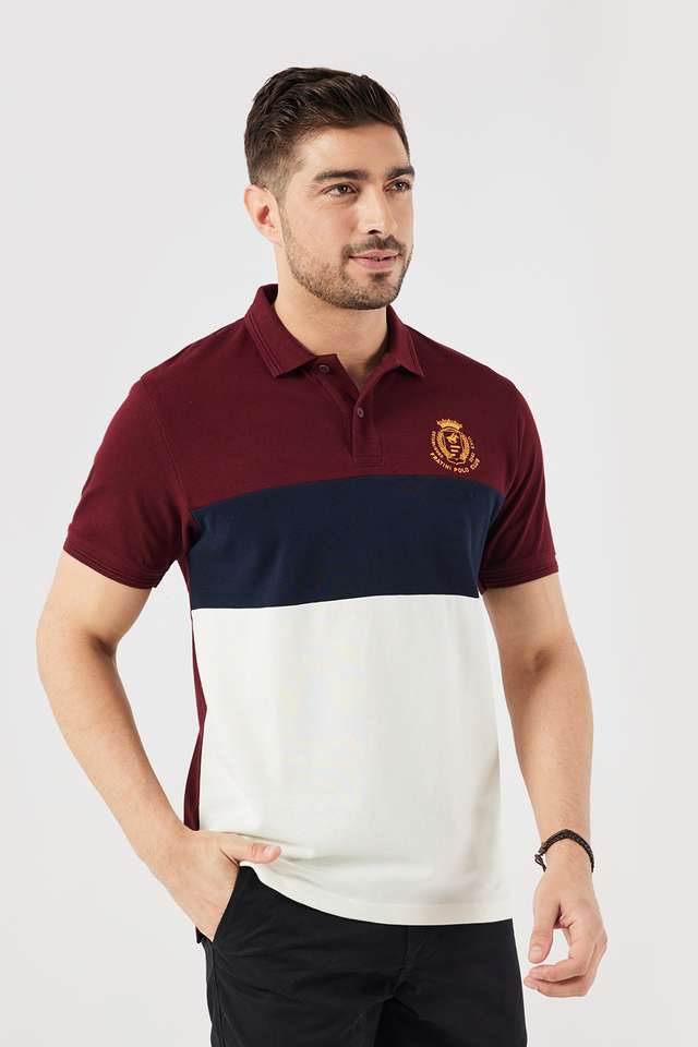 Color-Block-Cotton-Polo-Men-s-T-Shirt