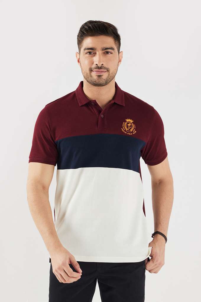 Color-Block-Cotton-Polo-Men-s-T-Shirt