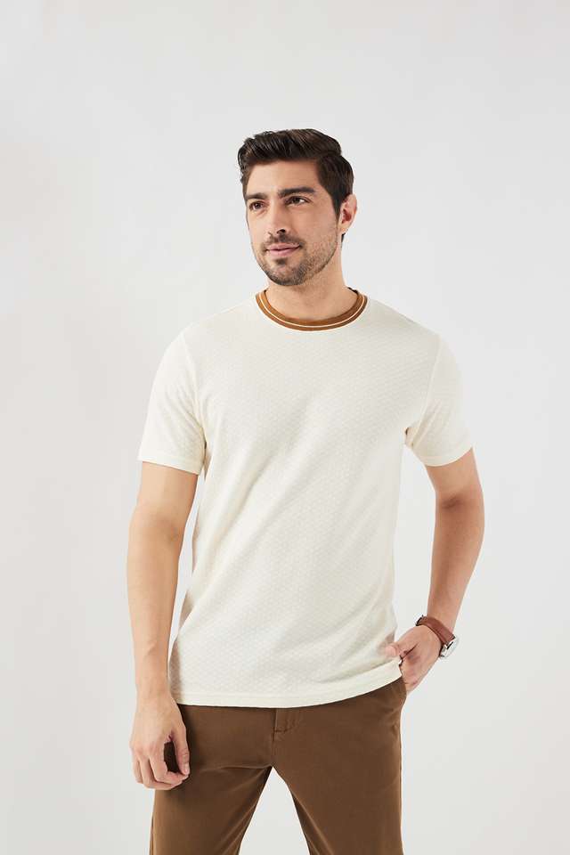 Textured-Cotton-Round-Neck-Men-s-T-Shirt