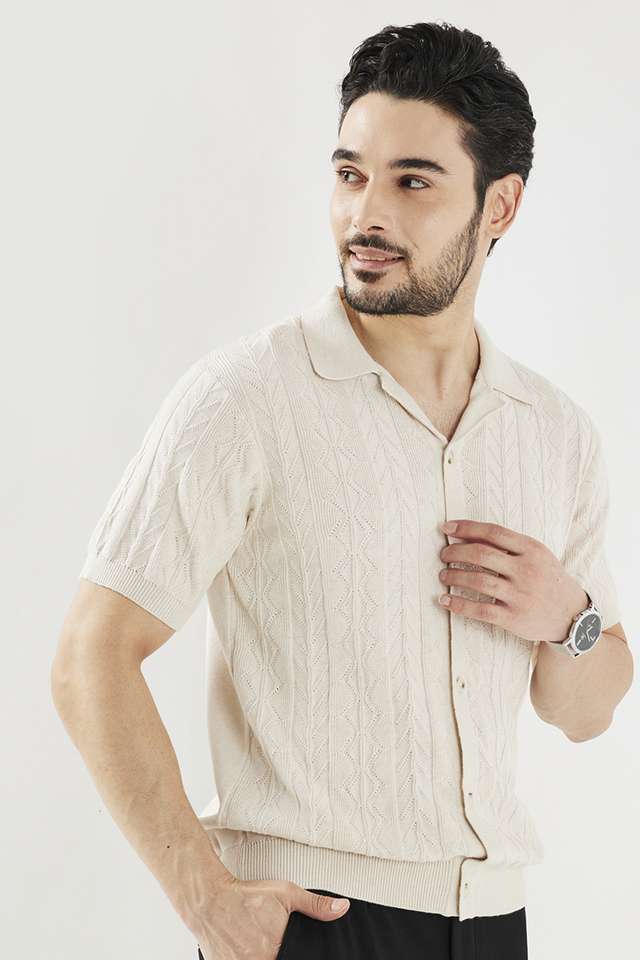 Textured-Cotton-Regular-Fit-Men-s-Casual-Wear-Shirt