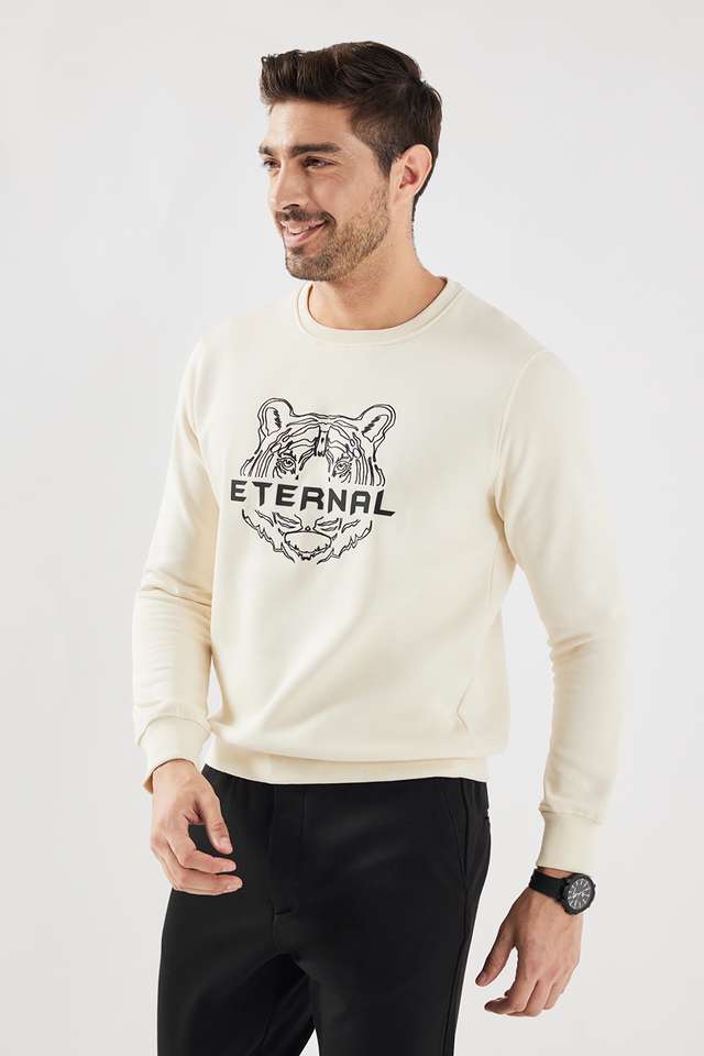 Graphic-Print-Blended-Fabric-Regular-Fit-Men-s-Sweatshirt