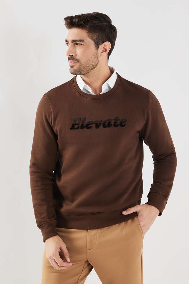Graphic-Print-Blended-Fabric-Regular-Fit-Men-s-Sweatshirt