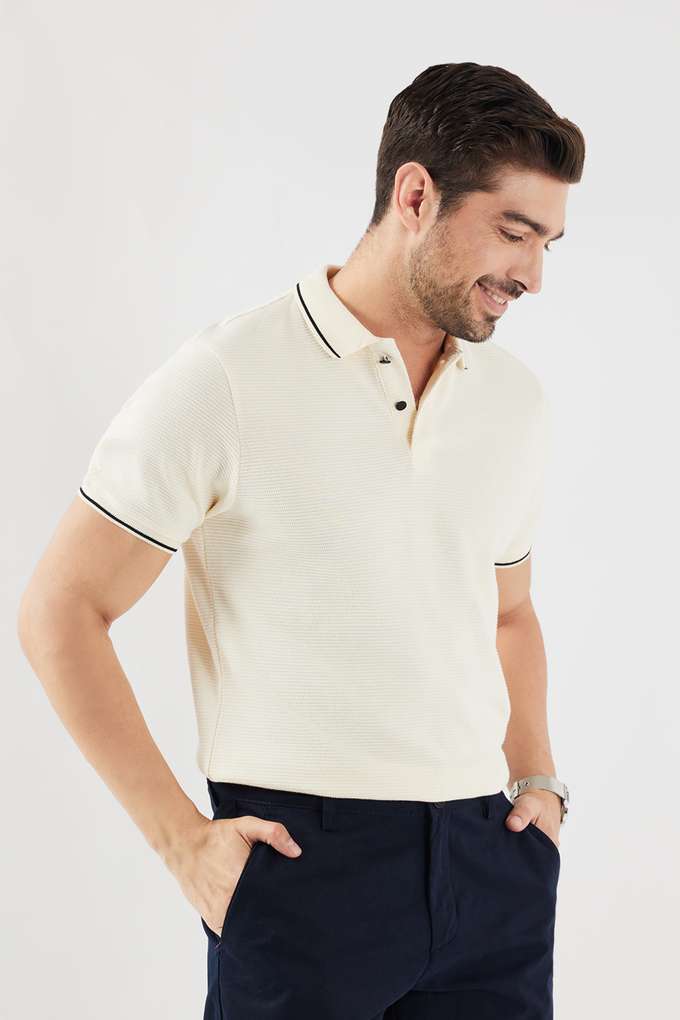 Textured-Cotton-Polo-Men-s-T-Shirt