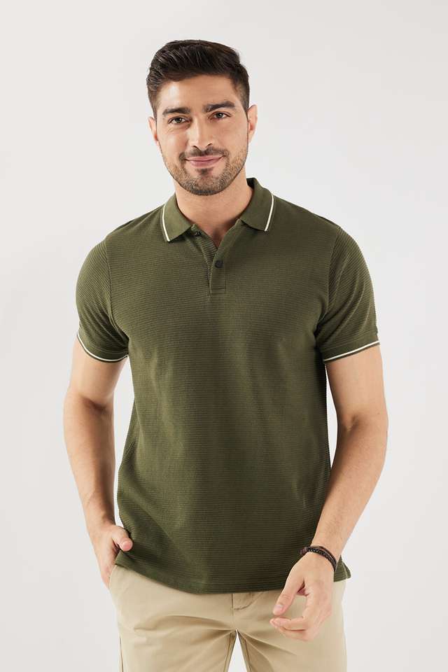 Textured-Cotton-Polo-Men-s-T-Shirt
