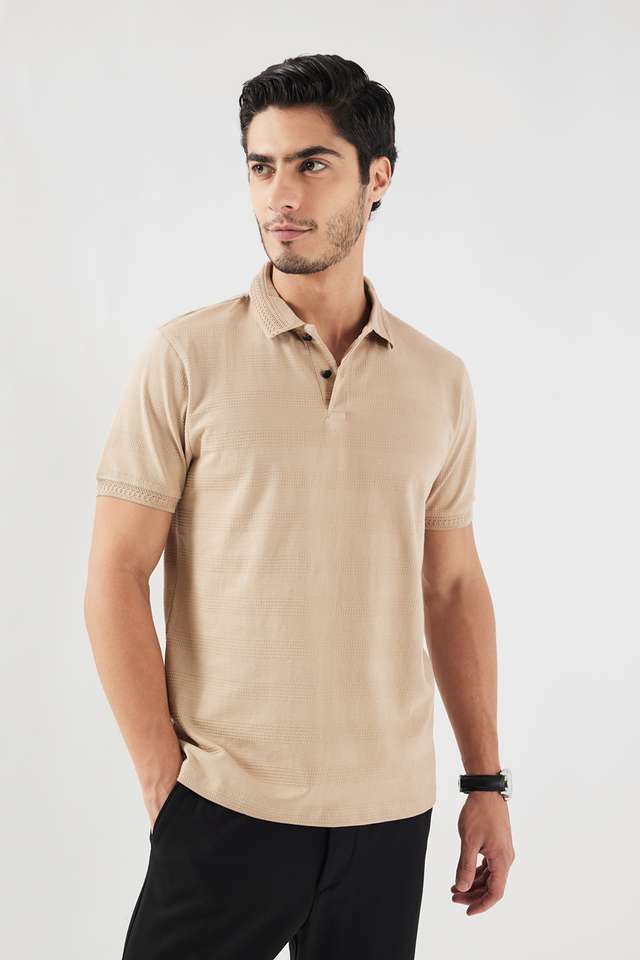 Textured-Cotton-Polo-Men-s-T-Shirt