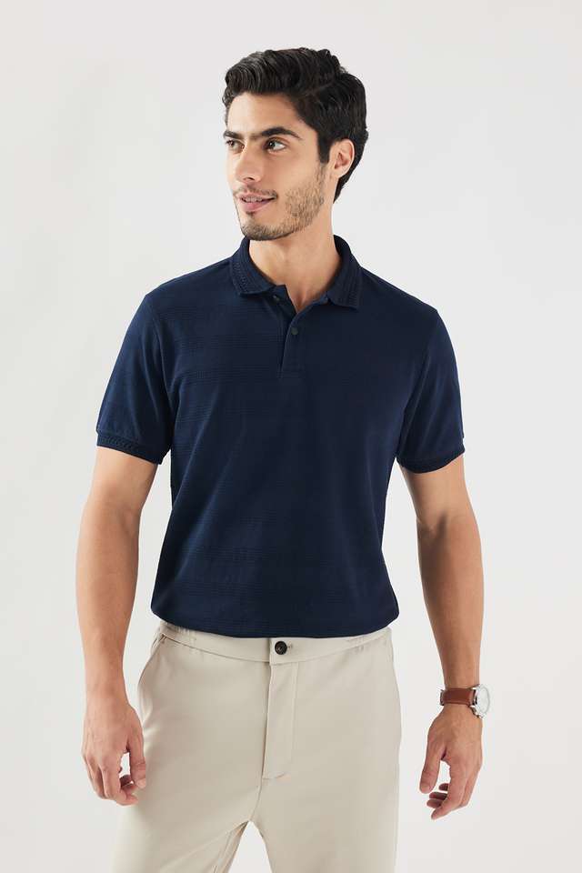 Textured-Cotton-Polo-Men-s-T-Shirt