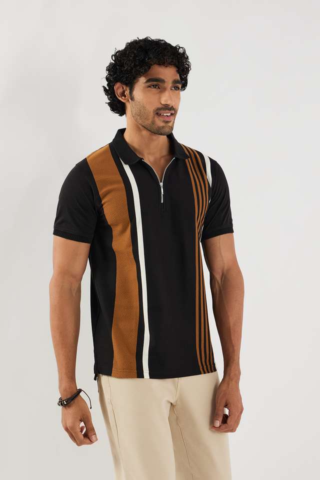 Stripes-Cotton-Blend-Polo-Men-s-T-Shirt