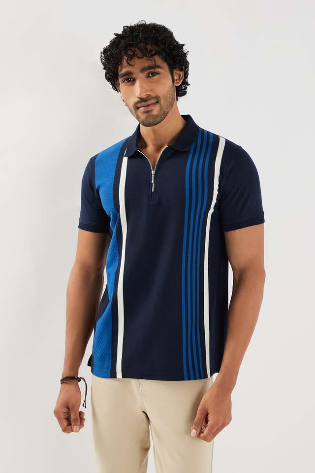 Stripes-Cotton-Blend-Polo-Men-s-T-Shirt