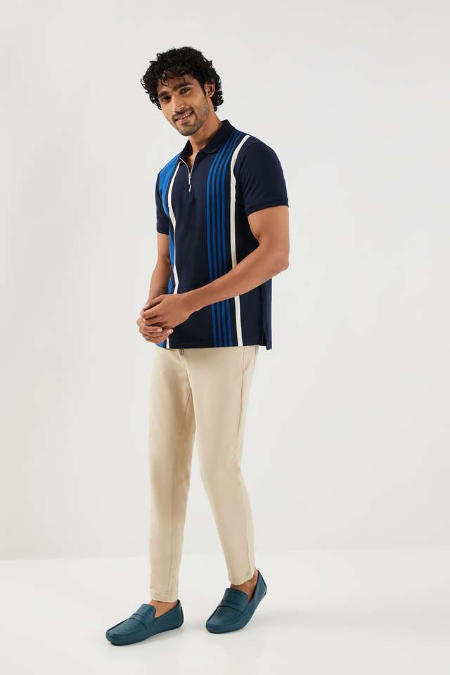 Stripes-Cotton-Blend-Polo-Men-s-T-Shirt