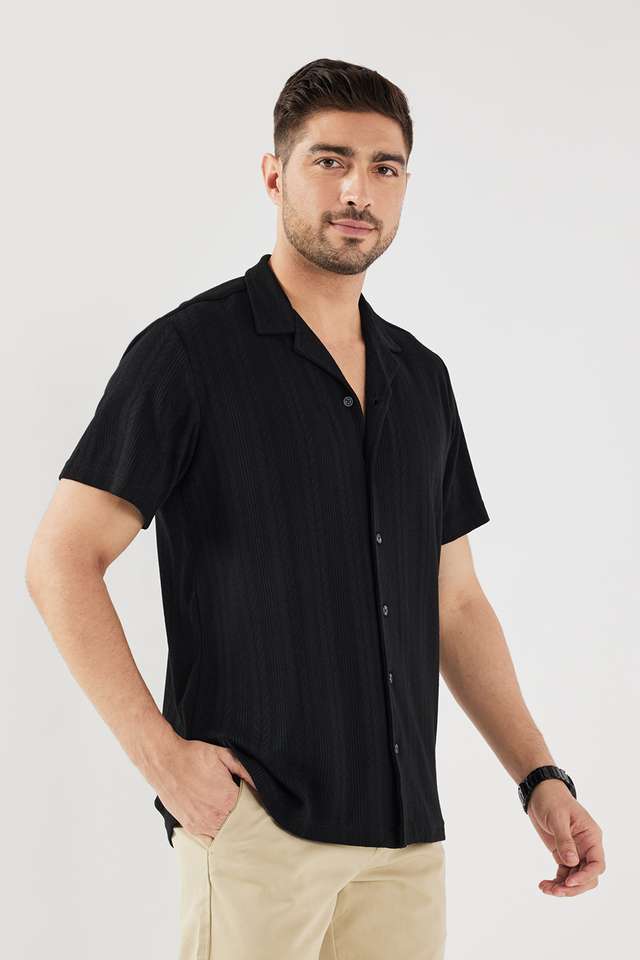 Textured-Blended-Fabric-Regular-Fit-Men-s-Casual-Wear-Shirt