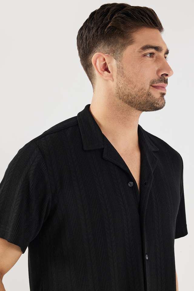 Textured-Blended-Fabric-Regular-Fit-Men-s-Casual-Wear-Shirt