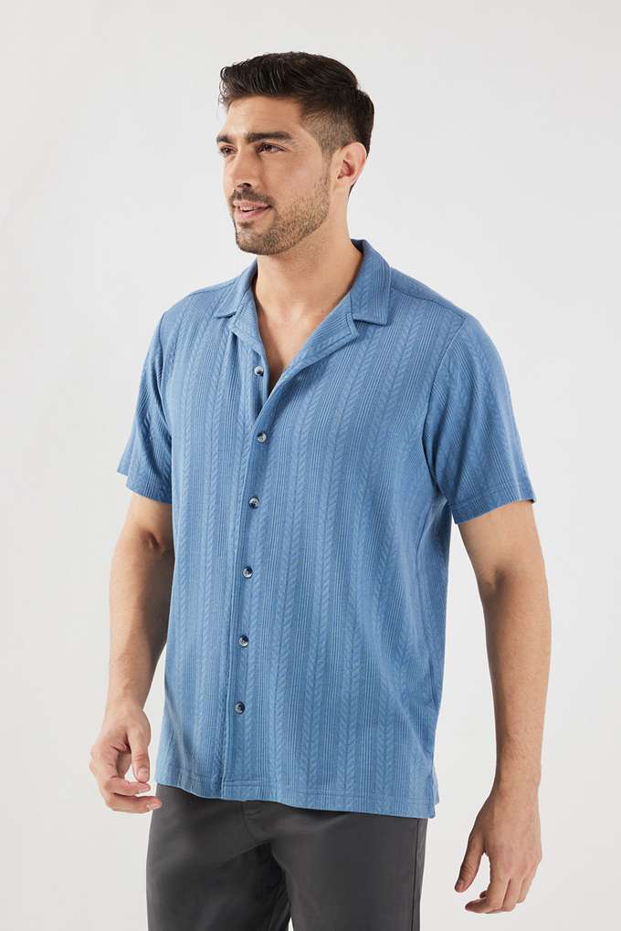 Textured-Blended-Fabric-Regular-Fit-Men-s-Casual-Wear-Shirt