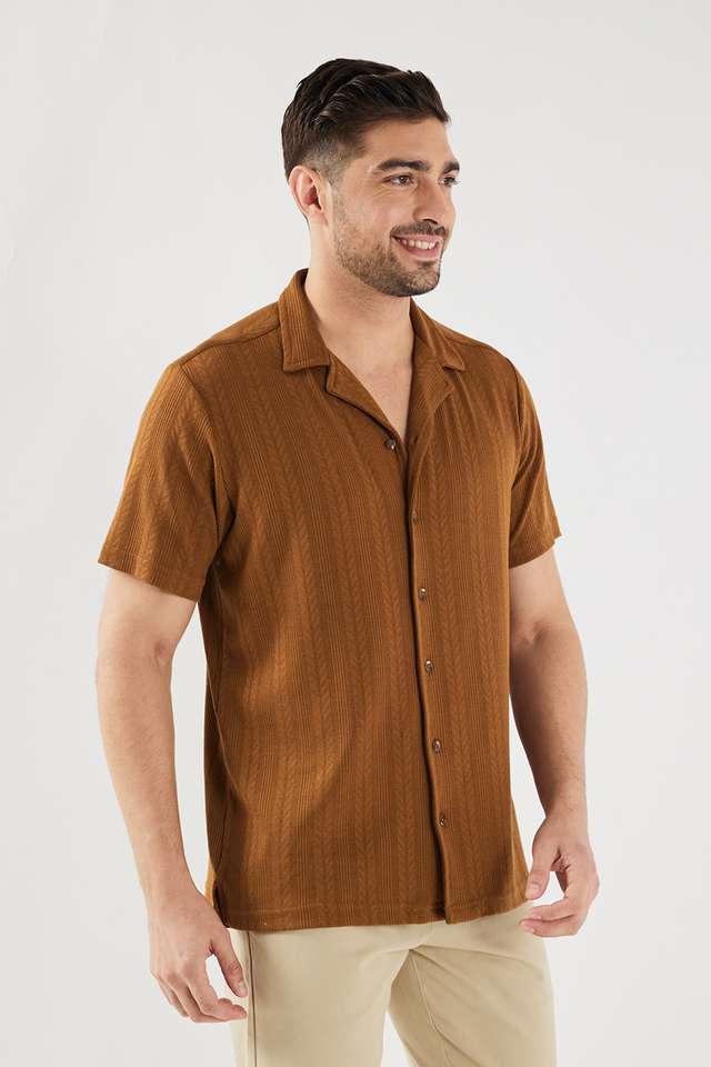 Textured-Blended-Fabric-Regular-Fit-Men-s-Casual-Wear-Shirt