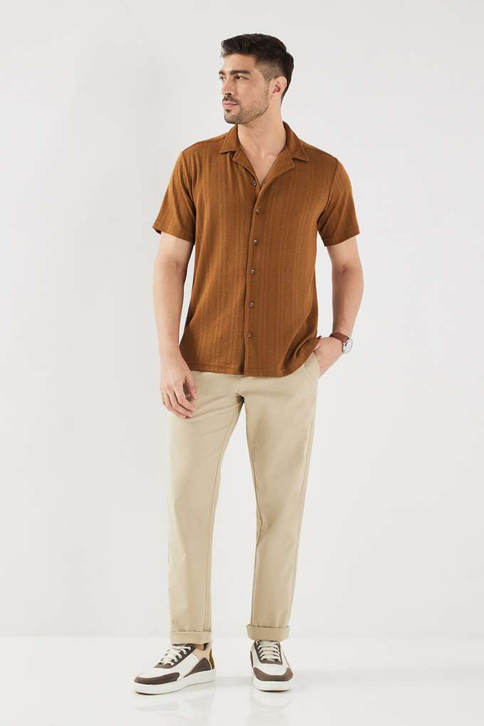 Textured-Blended-Fabric-Regular-Fit-Men-s-Casual-Wear-Shirt