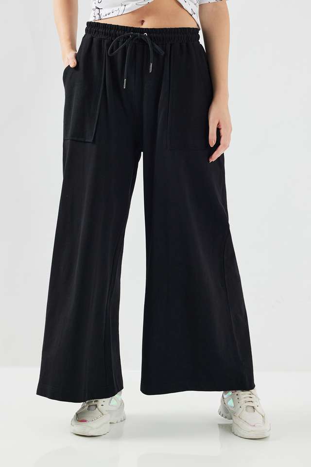 Solid-Full-Length-Cotton-Women-s-Joggers