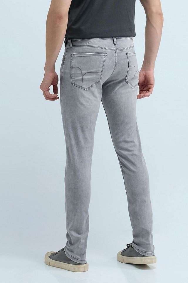 Light-Wash-Polyester-Skinny-Fit-Men-s-Jeans