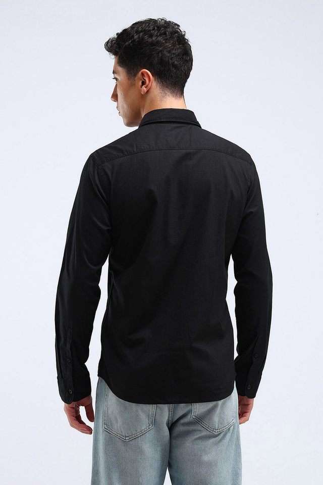 Solid-Cotton-Slim-Fit-Men-s-Casual-Wear-Shirt