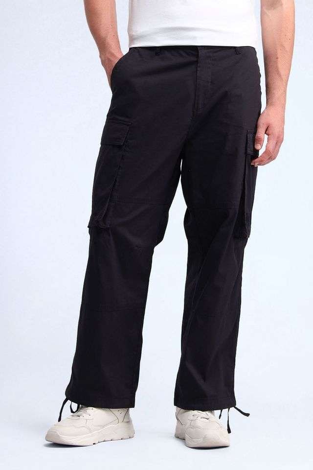 Solid-Cotton-Regular-Fit-Men-s-Casual-Trousers