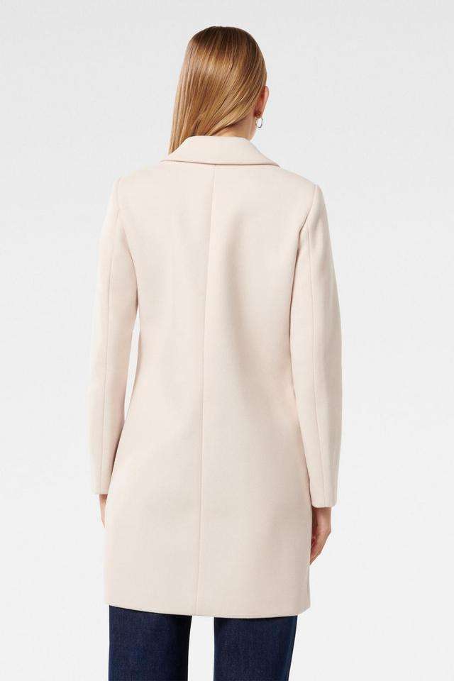 Solid-Collared-Polyester-Women-Coat