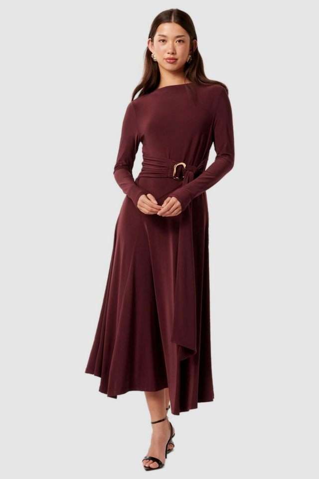 forever new fit and flare dress Lucienne Petite Fit And Flare Midi Dress Chocolate