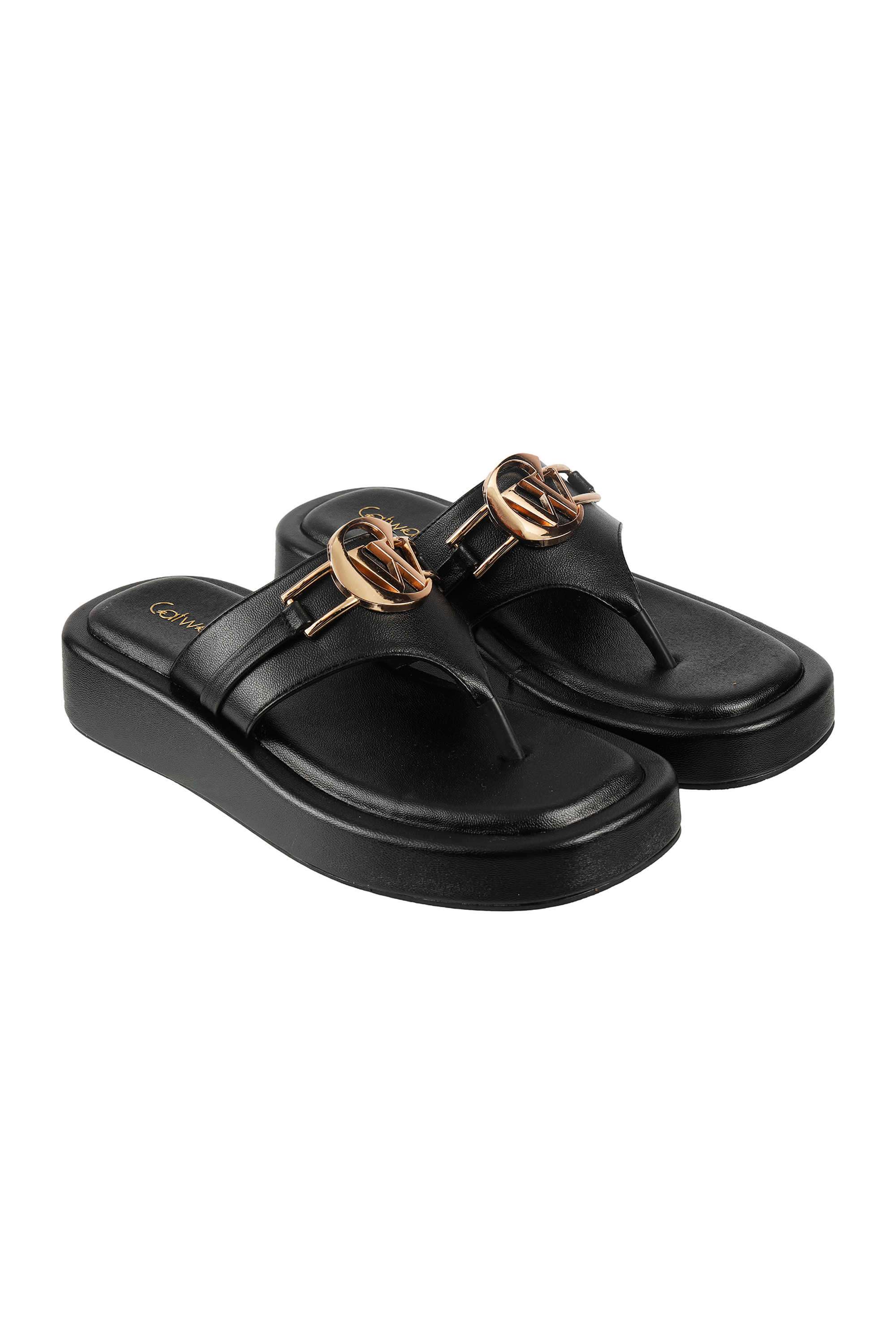 COURT-PU-Slip-On-Women-s-Casual-Wear-Flip-flops