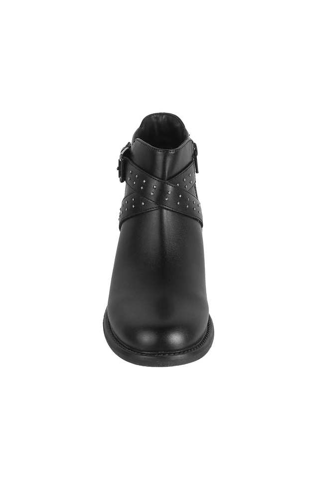 PU-Slip-on-Round-Toe-Women-s-Boots